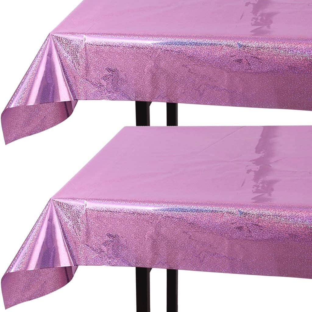 PixiPy Disposable Plastic Tablecloths 2Pack Table Cloth
