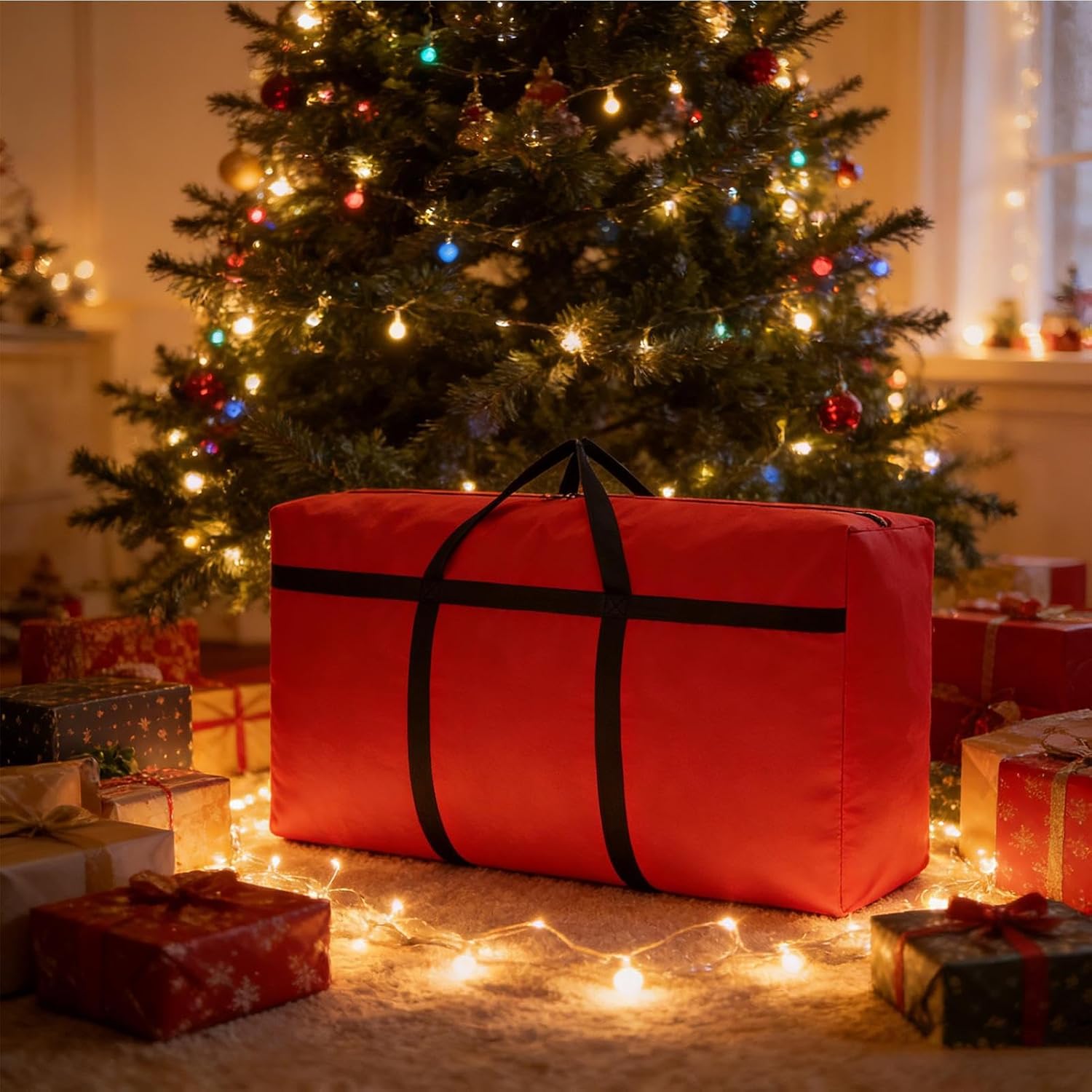 Christmas Tree Storage Box Heavy Duty Oxford Cloth with Reinforced Handles