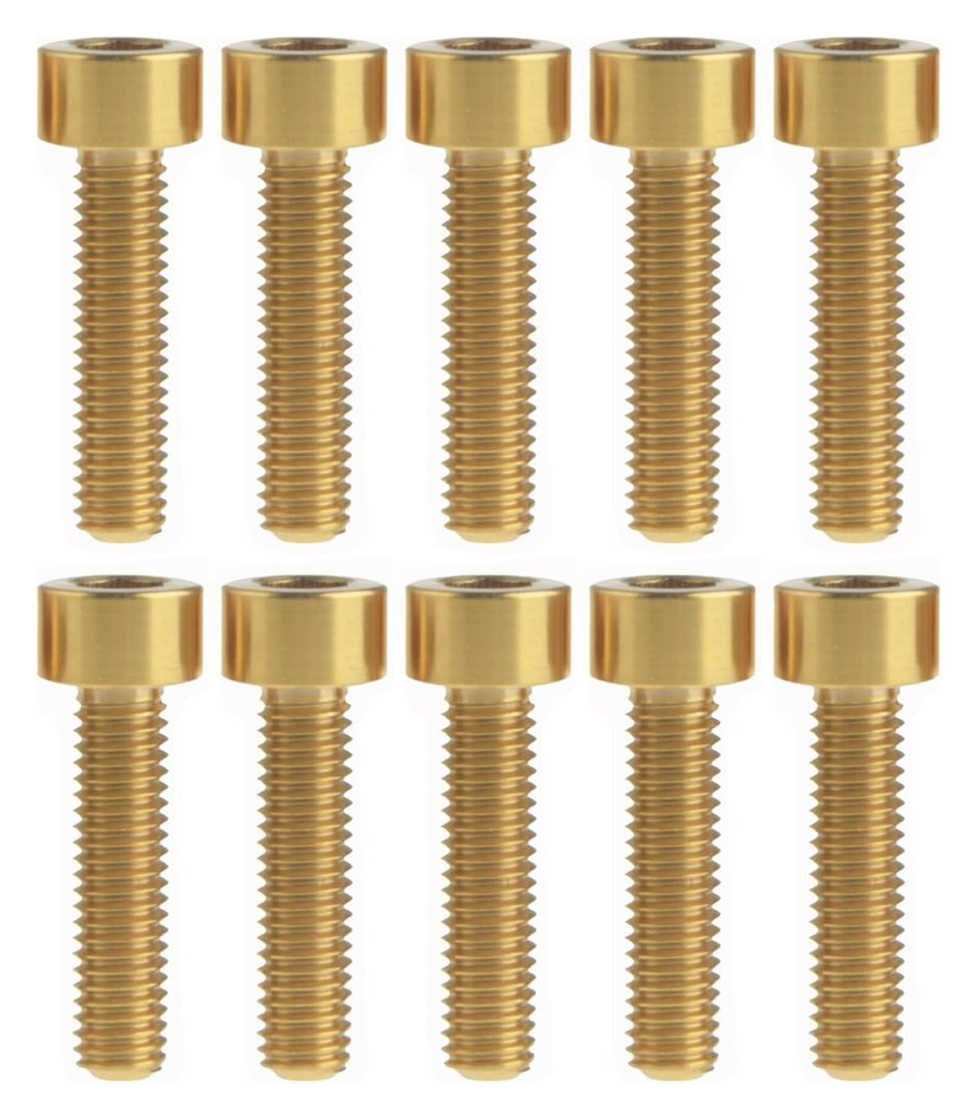 DWAMMEBRS Bolt M6x25mm Square Head Allen Screw Pack Of 10(Gold)