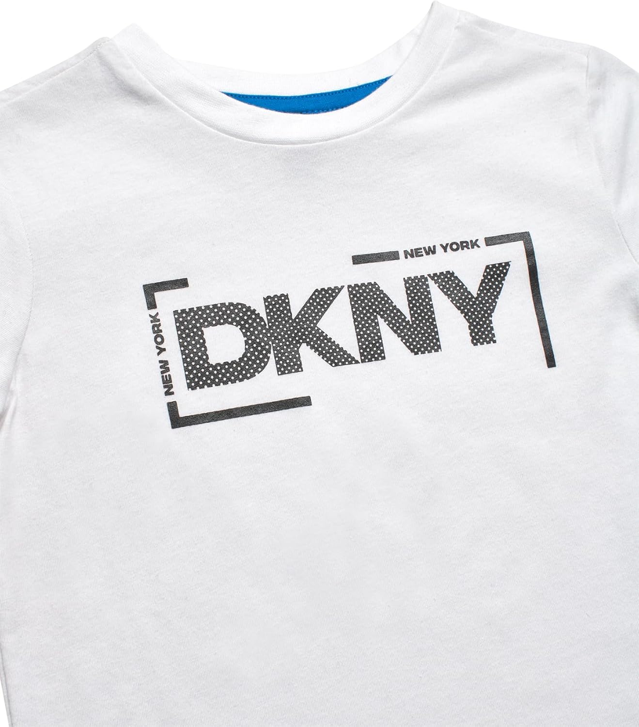 DKNY Toddler Boys' Sweatsuit Set - 3 Piece Short Sleeve Graphic Tee, Quarter-Zip Sweatshirt, and Jogger Sweatpants (2T-7) - Image 4