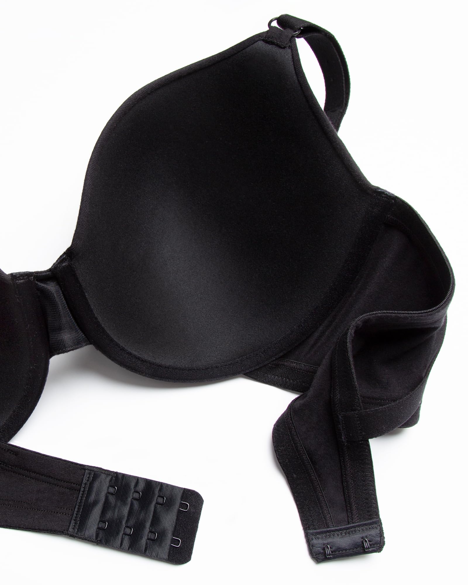 Fruit of The Loom Women's Smooth Cotton T-Shirt Bra - Ultra-Soft, Flexible, and Invisible Under Tees: 38DDD Lilac Whisper/Purple Velvet/Black