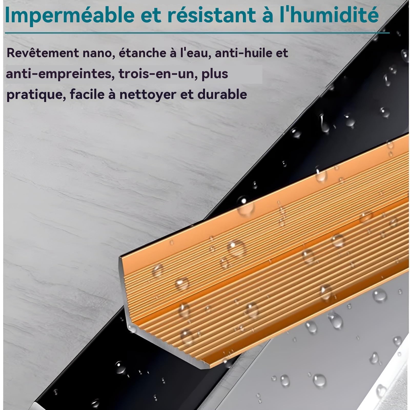 Corniere Baguette, Design für Wand und Pelz, 90 cm, 3-teiliges Baguette, ideal für Zuhause und Büro, Rose D, 10 x 30 mm