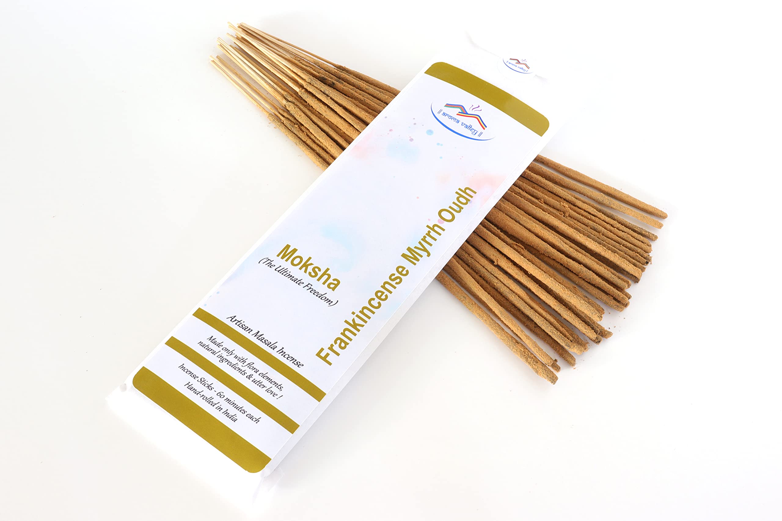 Aroma Valley Divine Oud (Agarwood) Incense Sticks - Artisan Luxury Masala Incense - Agarwood with hint of Frankincense and Myrrh - Handcrafted - Divine Scent for Home, Meditation & Aromatherapy