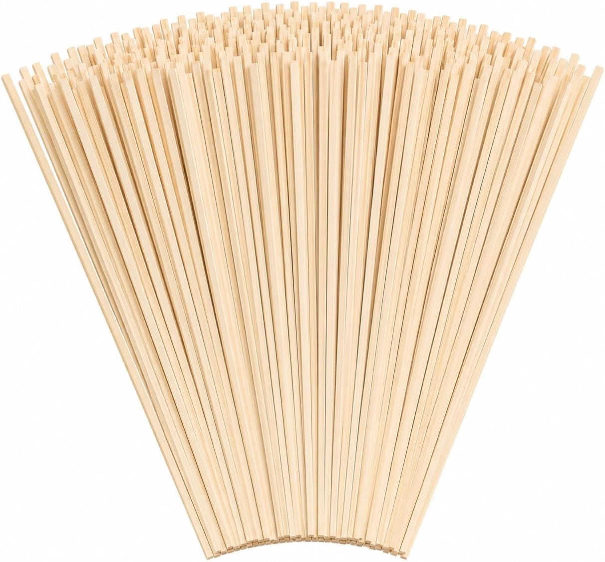 Hopser Food Fun Cotton Candy Sticks Wooden Square Sticks for Cotton Candy, Diameter 4 mm, Length 40 cm (100)