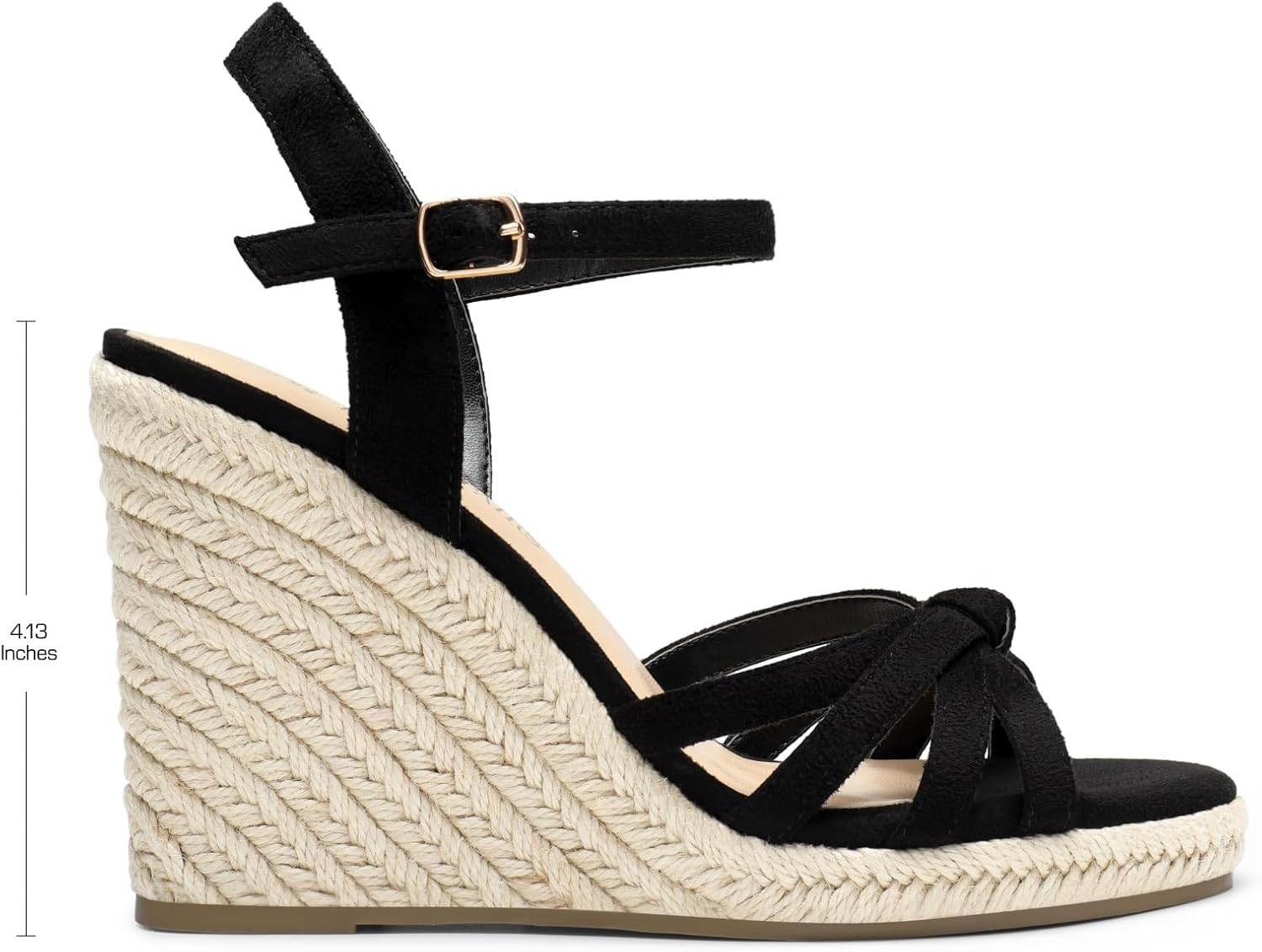 DREAM PAIRS Wedge Sandals for Women Dressy Summer, Platform Espadrille Strappy Casual Braided Heels Comfortable with Open Toe and Ankle Strap - Image 3