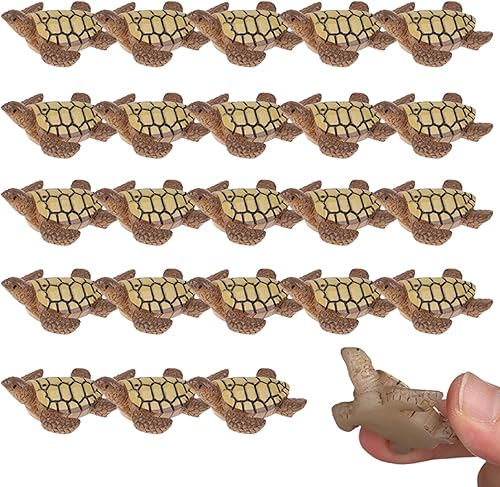 Miniatura 1 de 24 figuras de tortugas marinas en miniatura, figuras de tortugas marinas, figuras de animales del océano, mini figuras de tortugas para bricolaje,