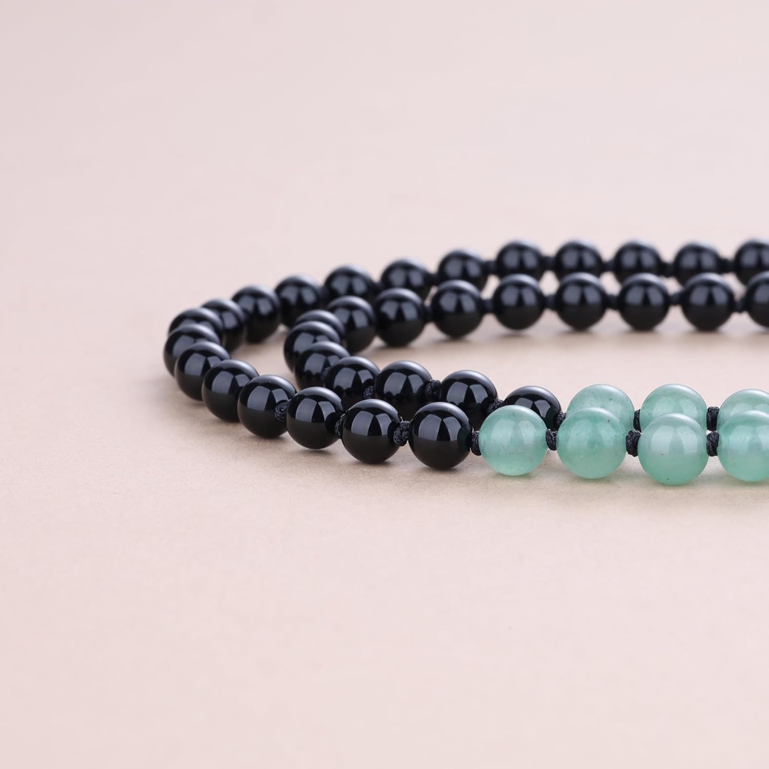 COAI Handmade 108 Mala Beads, Tree of Life Necklace for Men Women, 6mm Green Aventurine Onyx Necklace for Men Women - Image 4