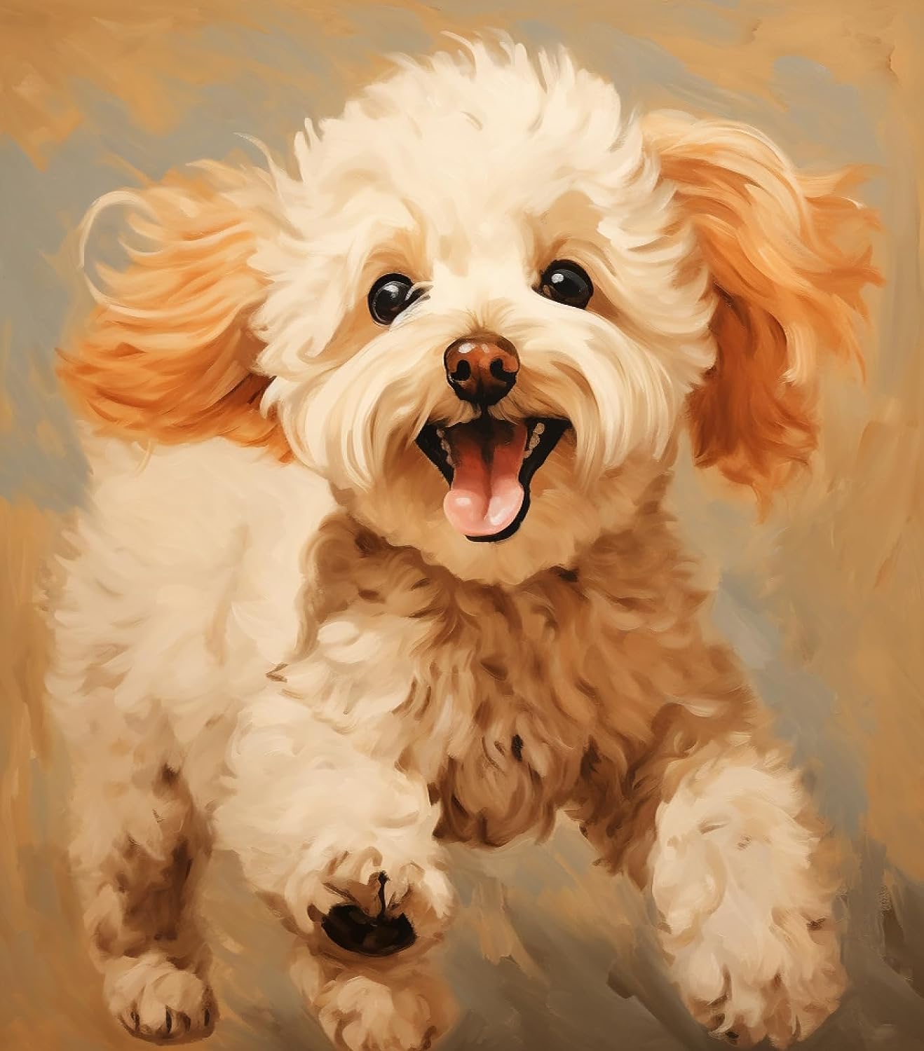 ZMHZMY Paint by Numbers Kit for Adults,Poodle Dog,Paintings for Home Toys and Games,40x50cm Without Frame