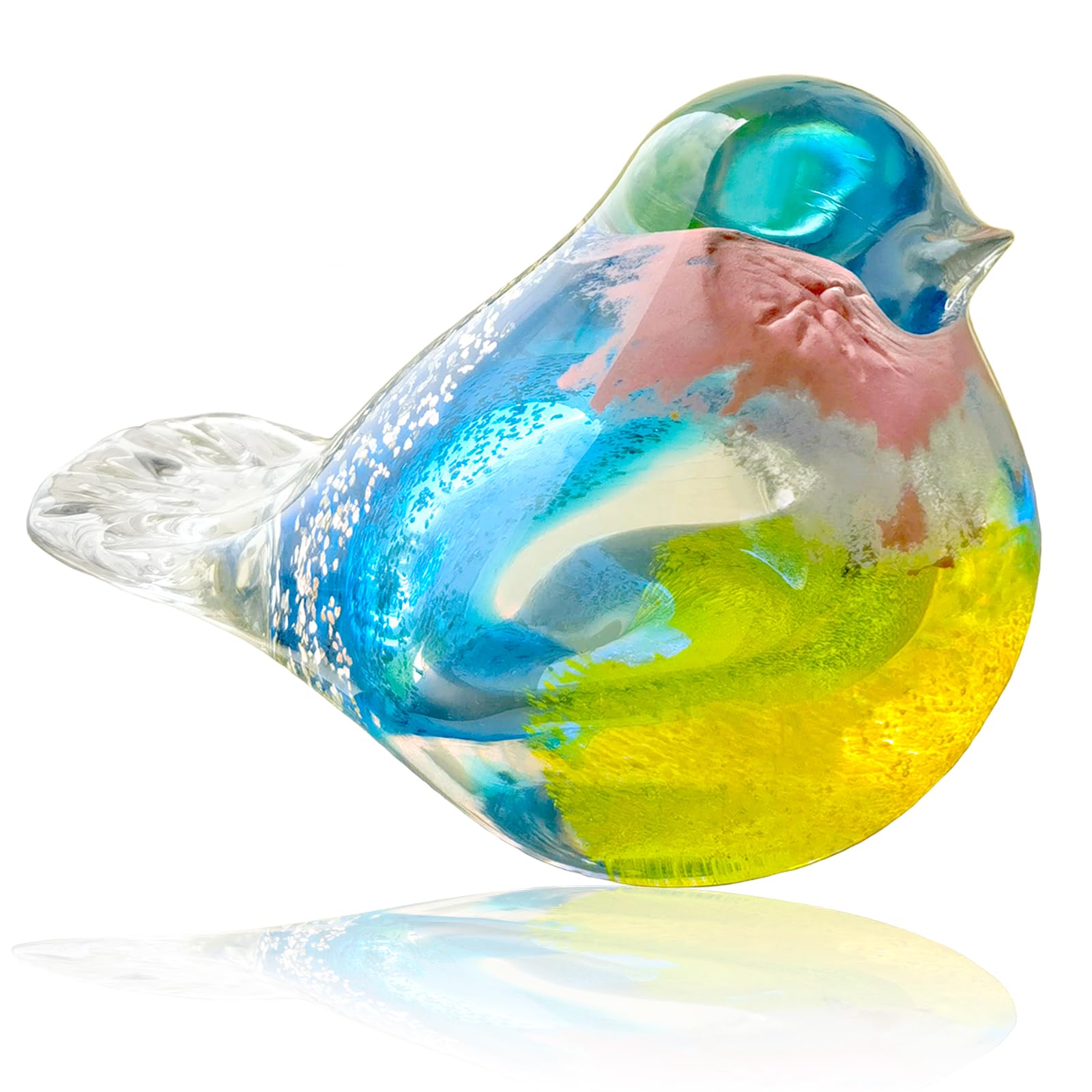 Oiseau bleu en verre d'art cadeau de mariage et d'anniversaire