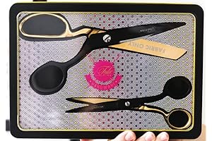 Tula Pink Black and Gold Titanium Bonded Scissors Set: Exceptional Precision and Durability