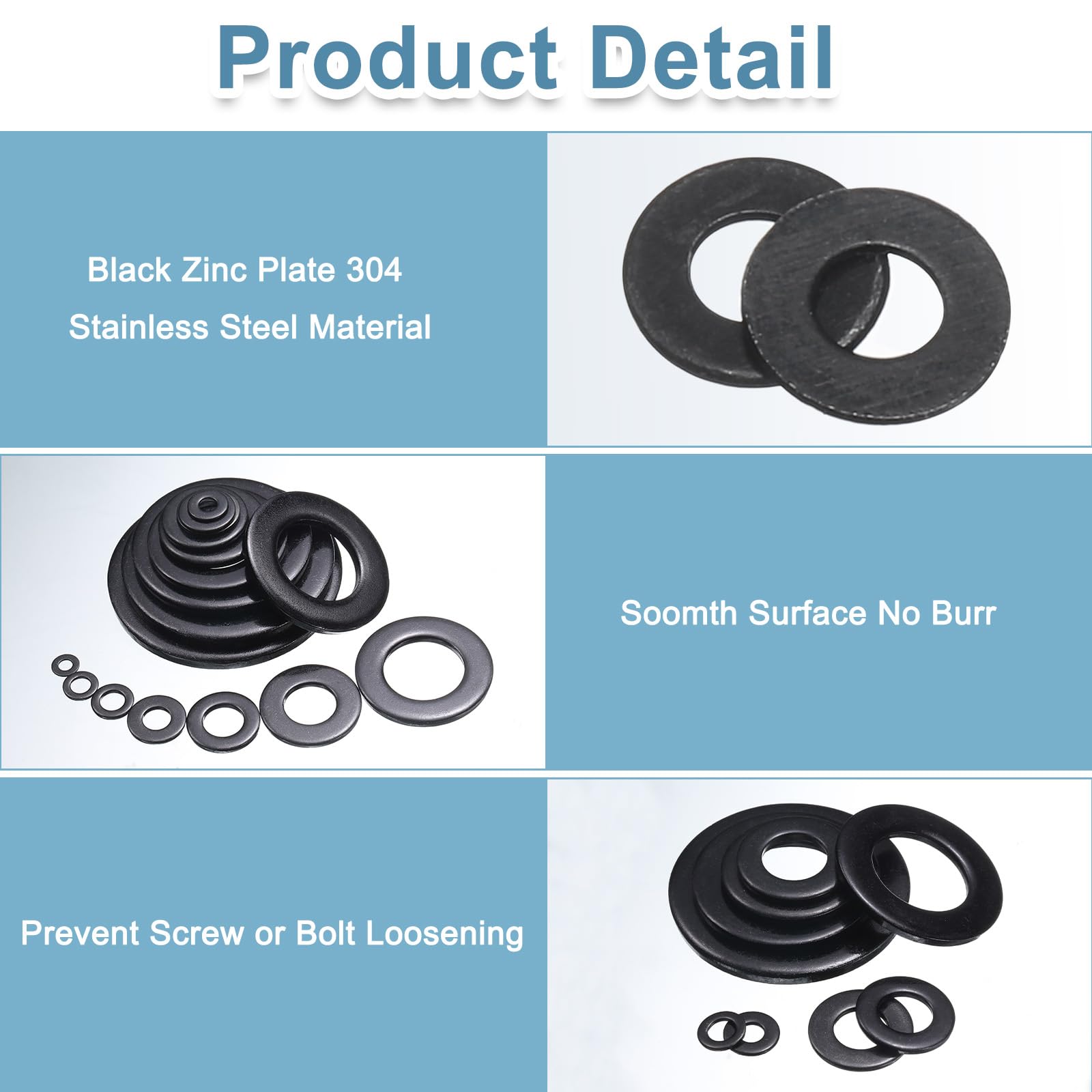 Sourcing Map 128 Rondelle Piatte M2 In Acciaio Inossidabile 316, Diametro Interno 2 Mm, Diametro Esterno 4 Mm, Spessore 0,3 Mm, Distanziatori Piatti Per Viti, Bulloni, Rubinetti Da Giardino, Rondelle - Foto 4