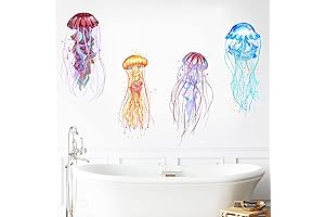 Colorful Jellyfish Wall Decal - Beautiful Sea Animal Decor