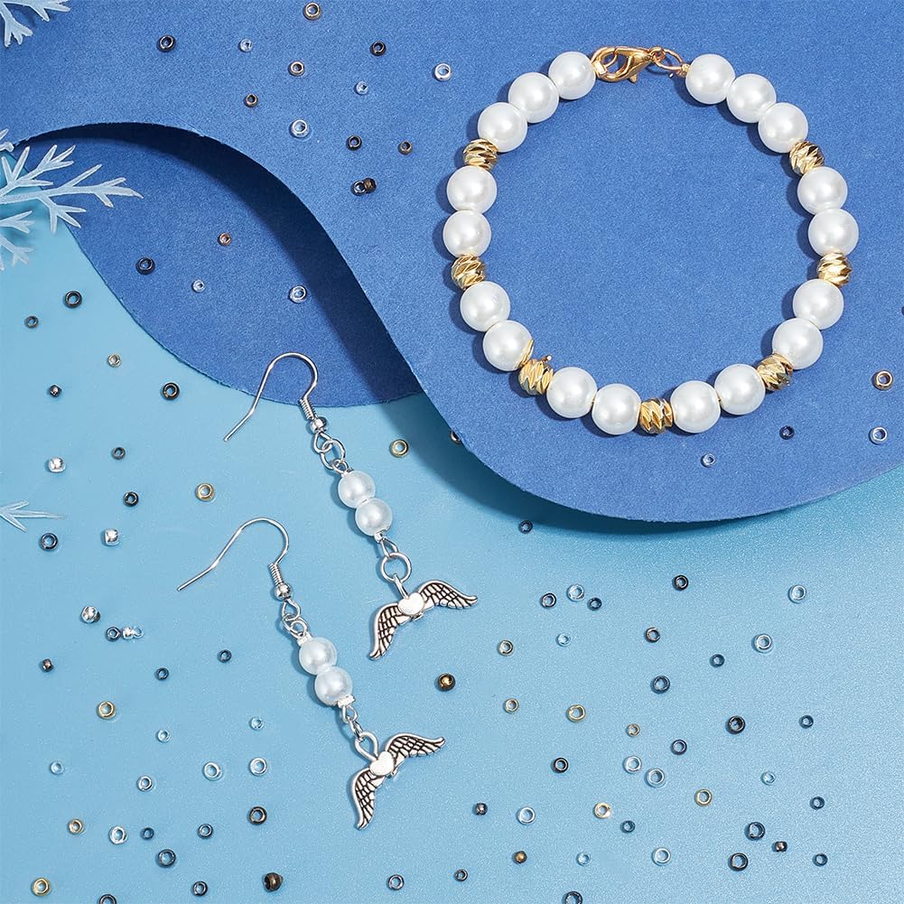 PH PandaHall 1832pcs 4 Colors 3 Sizes Rondelle Crimp Beads, 2/2.5/3mm Brass Clamp End Spacer Beads Metal Spacer Stoppers Beads Tiny Beads Beading Supply for DIY Jewelry Necklace Bracelet Craft Making - Image 5