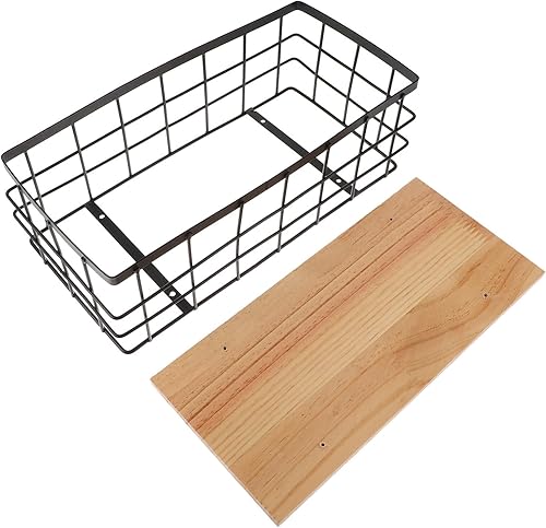 Cabilock Estante de almacenamiento de metal, estante de almacenamiento de pared, estantes de almacenamiento de metal, organizador de escritorio,