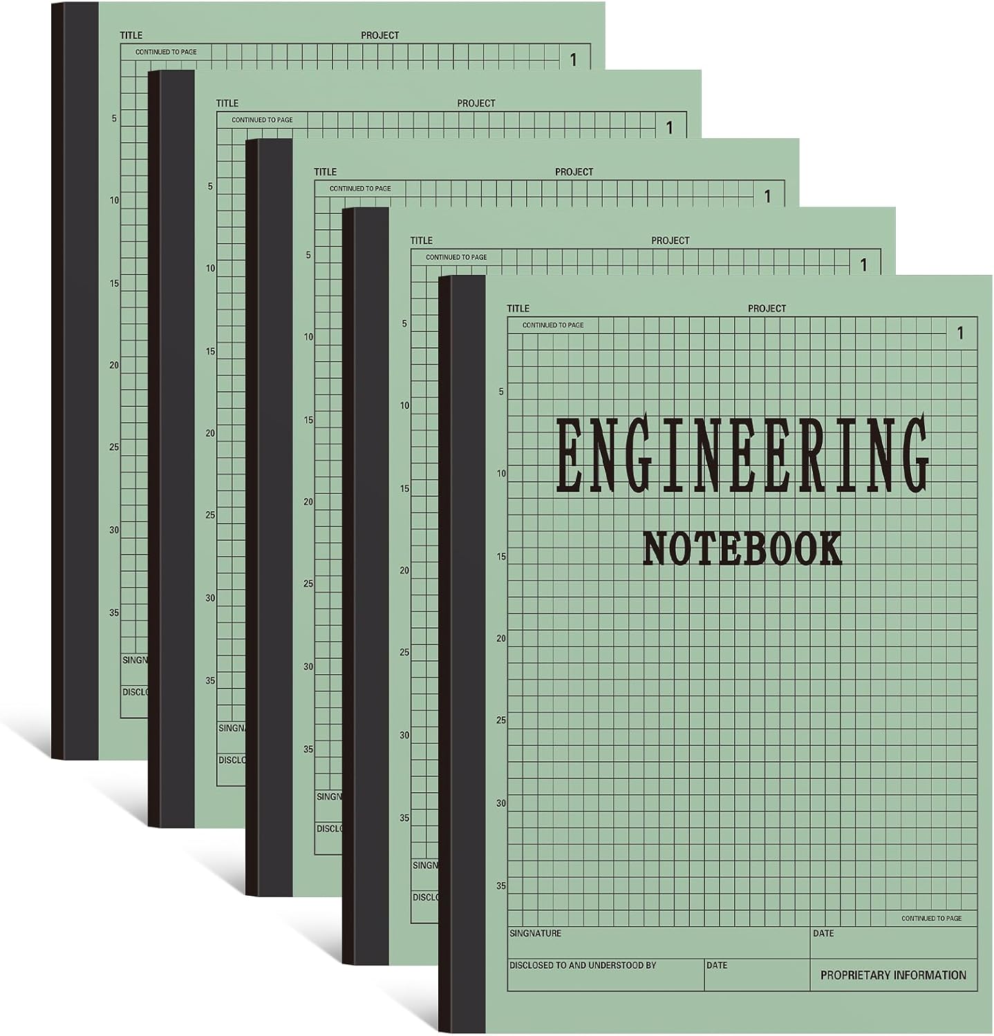 Amazon.com : Motiskyy 5 Pcs Engineering Notebook 120 Pages Grid Format ...