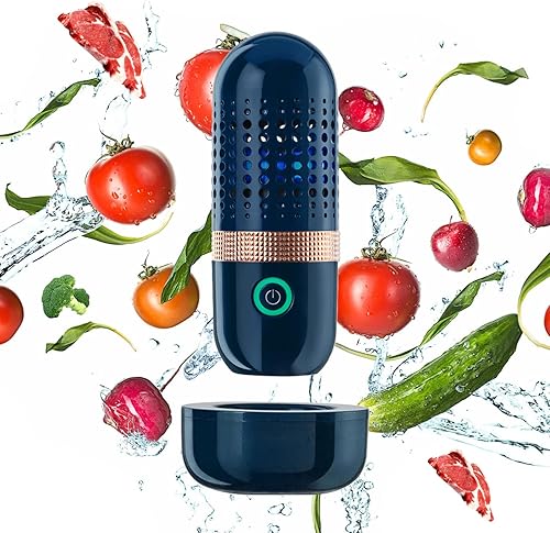 Heyjar Lavadora de frutas y verduras, dispositivo limpiador de frutas, purificador de frutas con tecnología de purificación de iones OH para limpiar