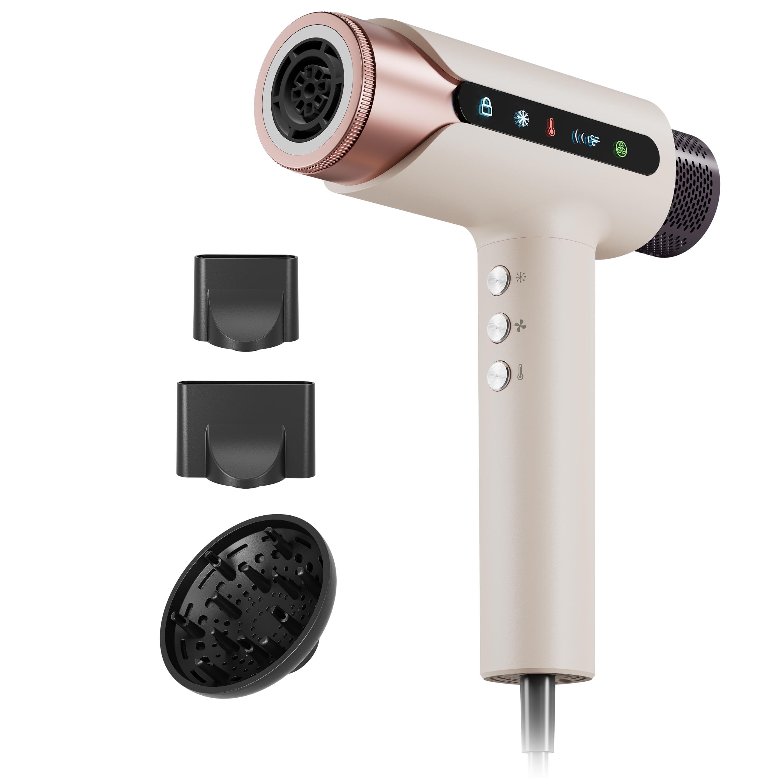 Pro Hair Dryer, High-Speed Ionic Blow Dryer with Diffuser, 1875W