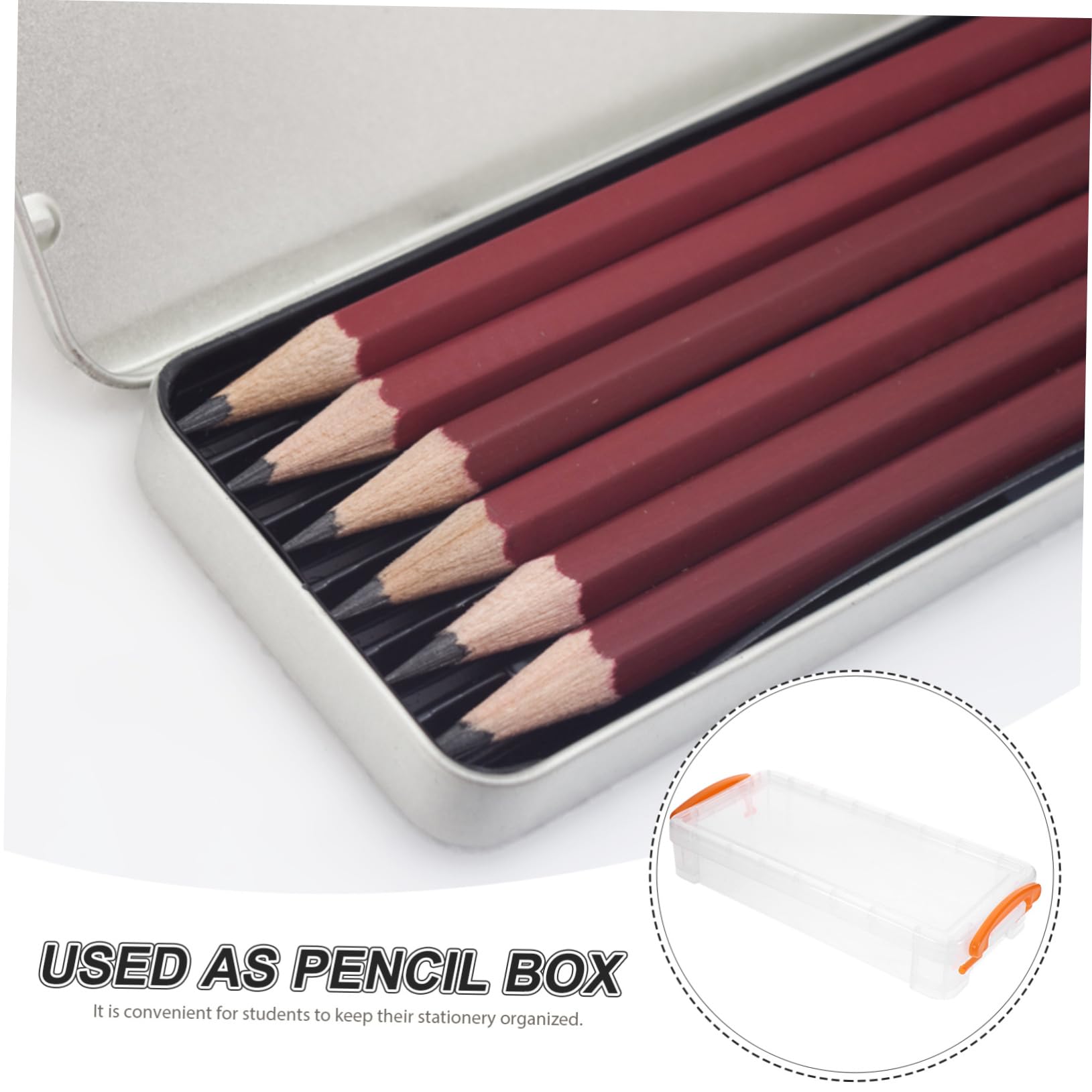 DOITOOL 3 Set Scatola Portapenne Trasparente Impilabile Da Capacità Per Cancelleria Adatta Per Scuola Ufficio E Casa Colore Casuale 4 Pezzi*3