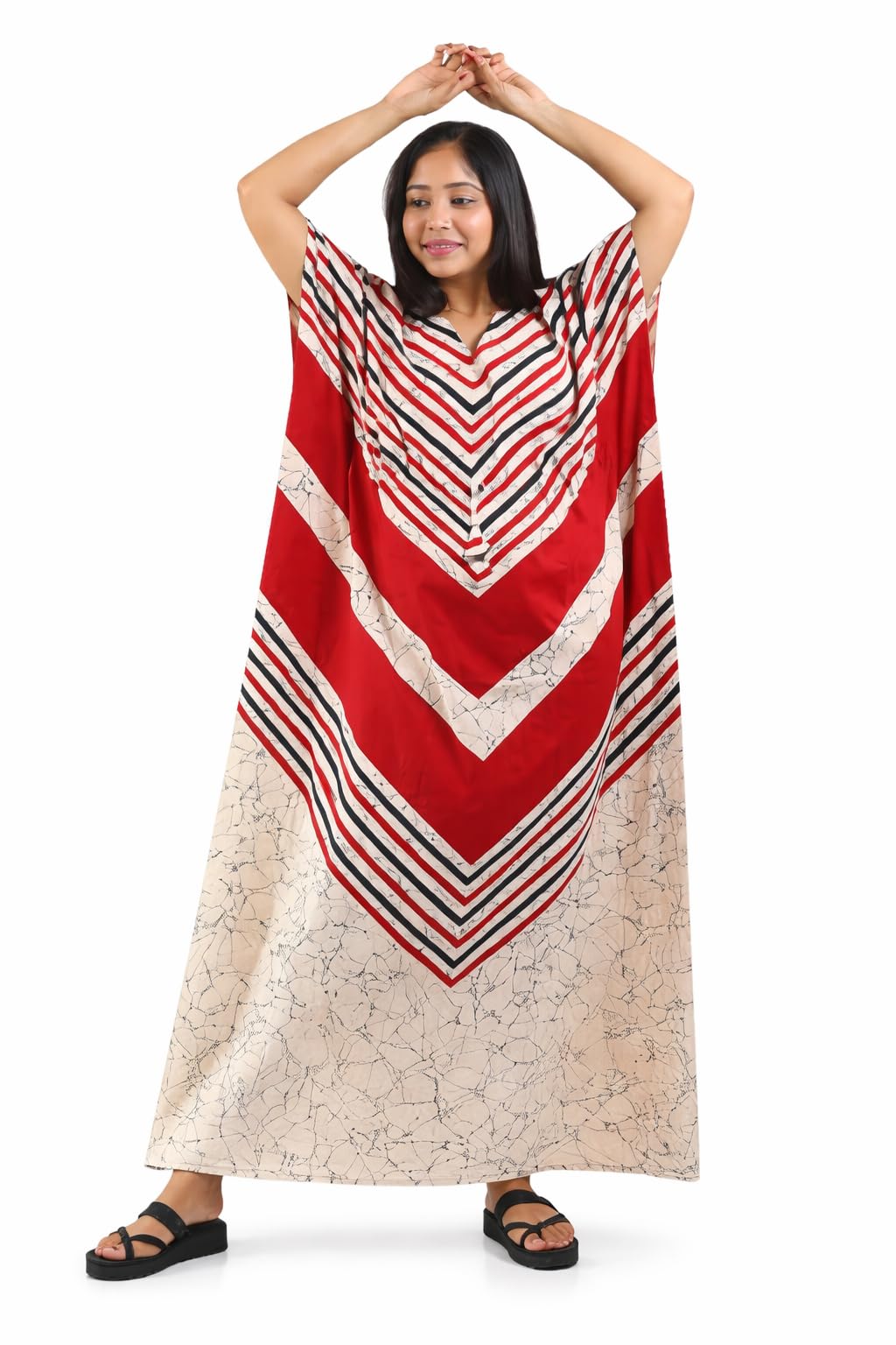 Pure Cotton Indonesian Kaftan Nighty Full Length