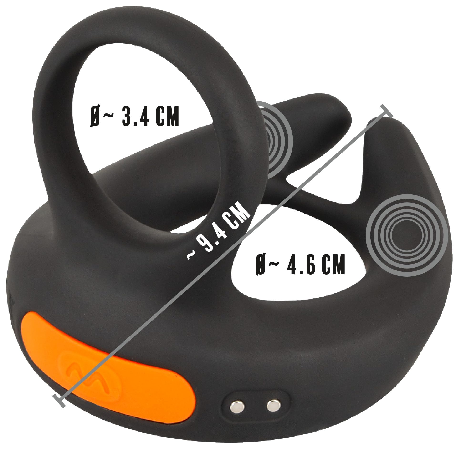 Rebel Rc Scrotum Stimolatore con vibrazione Nero 9,4 cm