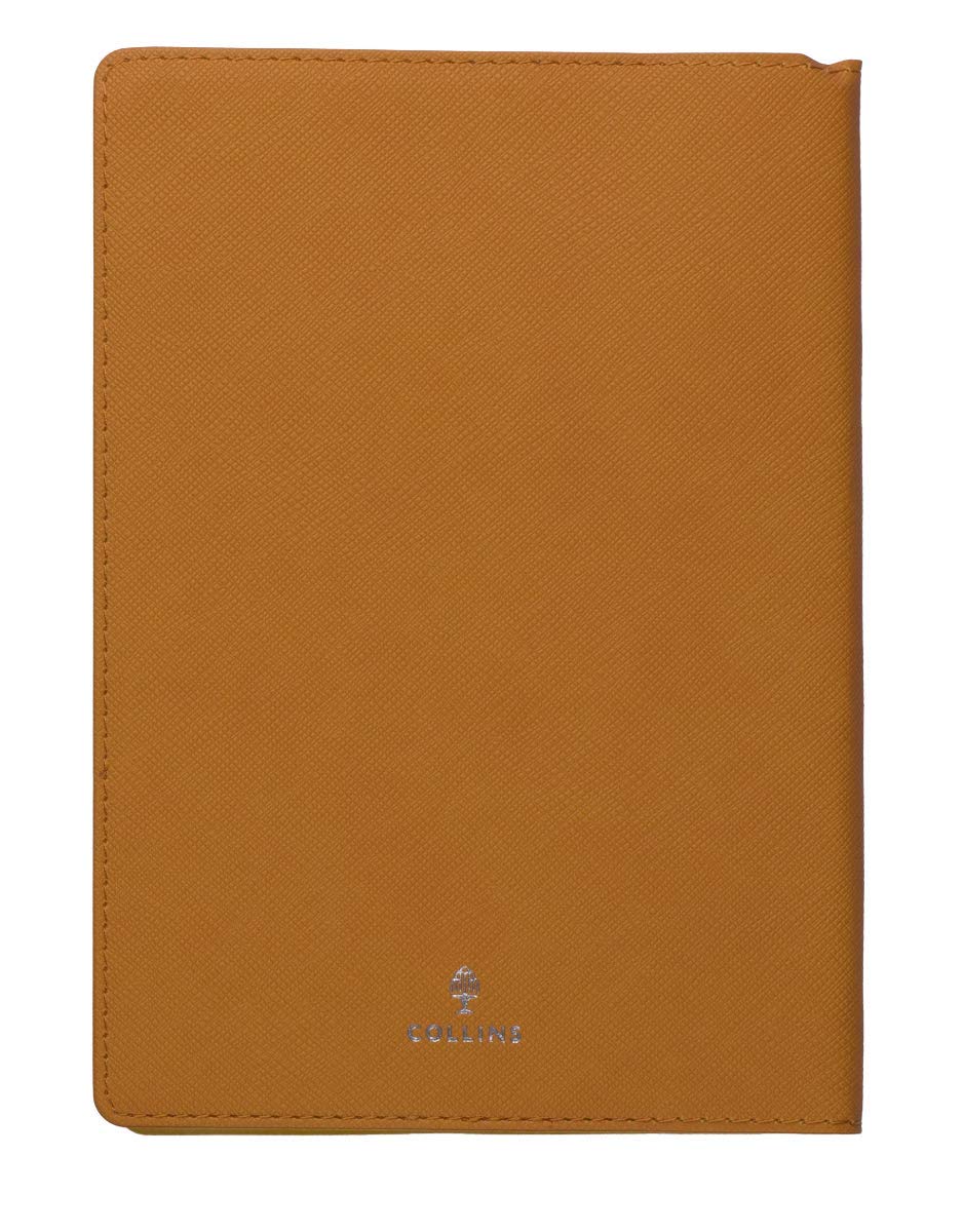 Collins Ruled Melbourne Journal - Cute Notebook for Office, Home, School, Business Writing - A5 Size Journal with Feint Ruled Pages for Note Taking, Journaling - Contains Translucent Storage Pocket (Yellow)