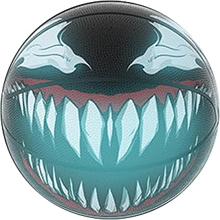 Venoms Printings - Baloncesto que brilla en la oscuridad, con bomba y bolsa, para interior y exterior, piel sintética, tamaño 7