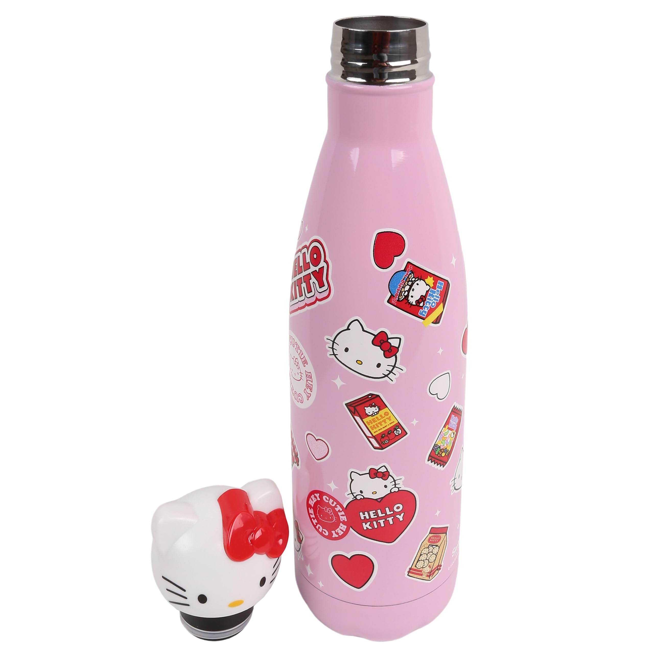 Hello Kitty botella de acero, botella, termo, rosa 500ml