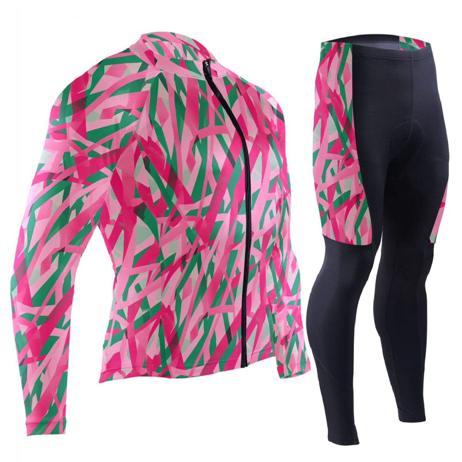 Radtrikot für kaltes Wetter, mit Taschen, winddicht, für Herren, 3D-gepolstert