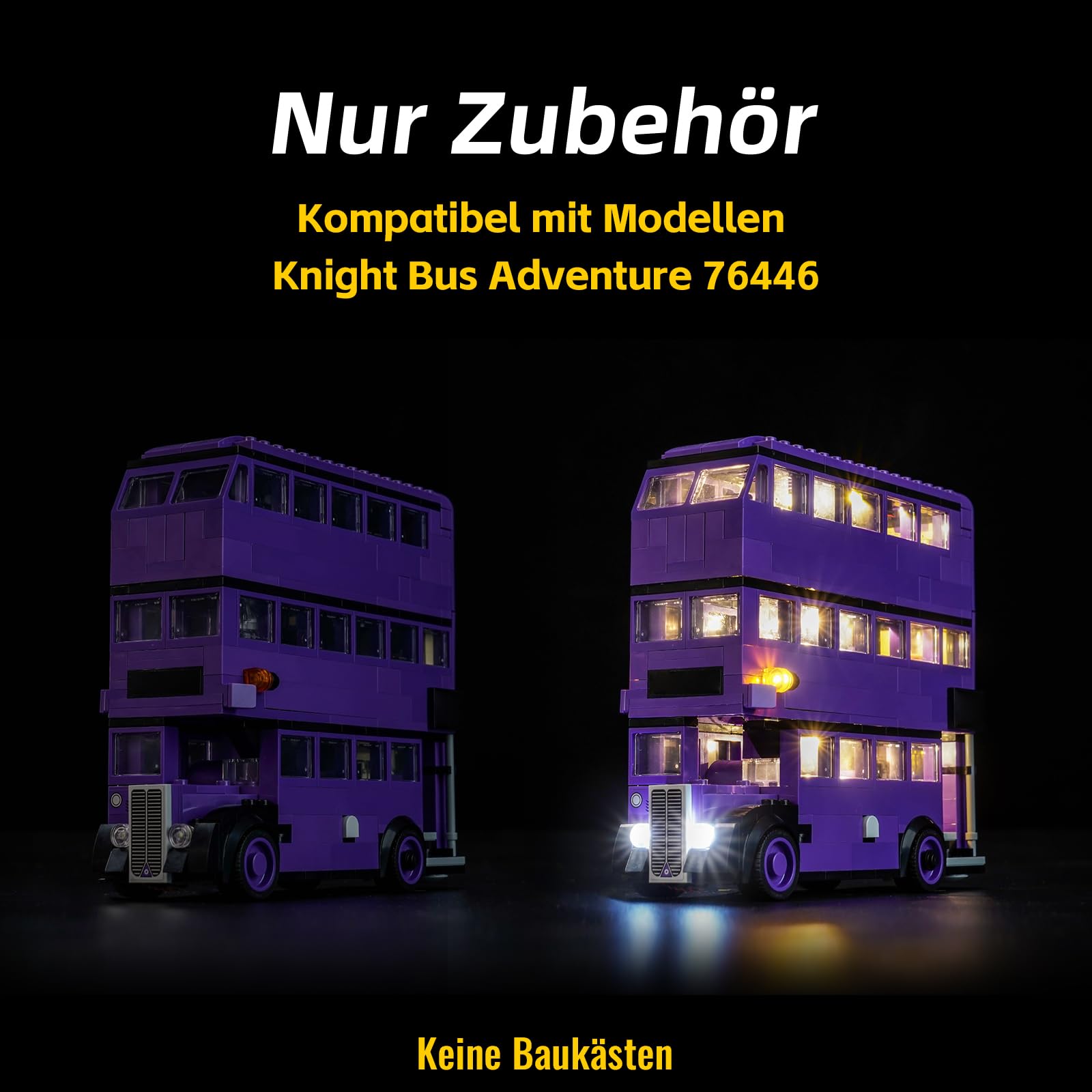 Kit de lumière LED compatible avec Lego Knight Bus Adventure 76446 (aucun modèle inclus), ensemble d'éclairage décoratif Compatible with Lego Knight Bus Adventure