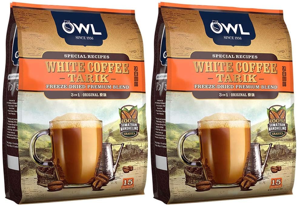 Owl 3-in-1 Freeze-Dried premium Blend White Coffee Tarik -Original 19 oz