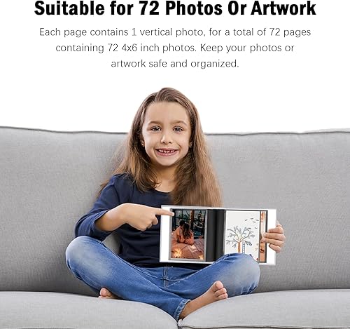 Miniatura 7 de Álbumes de fotos de 4 x 6, 72 bolsillos, paquete de 4 unidades, álbum de fotos pequeño de 4 x 6, mini álbum de fotos de 4 x 6, cubierta de lino con