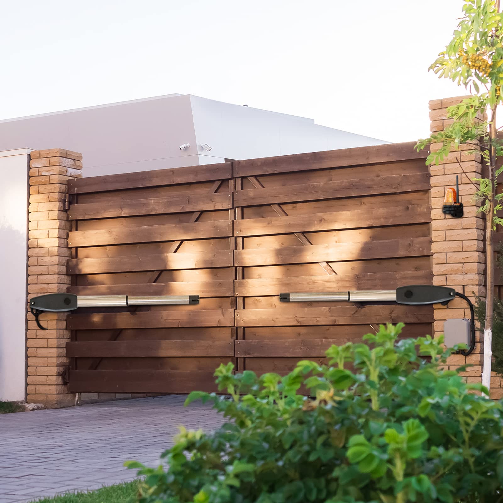 Electric Swing Gate Opener, with 2 Remote Controls, Heavy Duty Dual