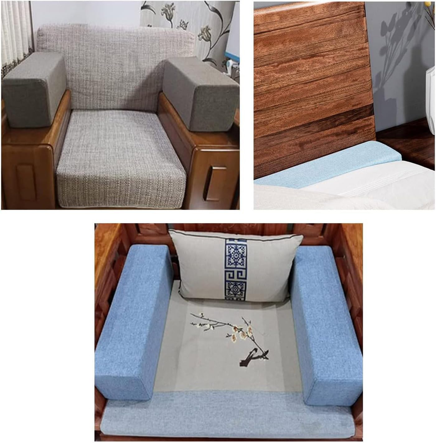 Coussin de Repose-Bras de Canapé Carré, Coussin de Repose-Bras de Canapé Durable, Coussin de Remplissage Long pour Matelas de Canapé (40x40x100cm, Gris foncé)