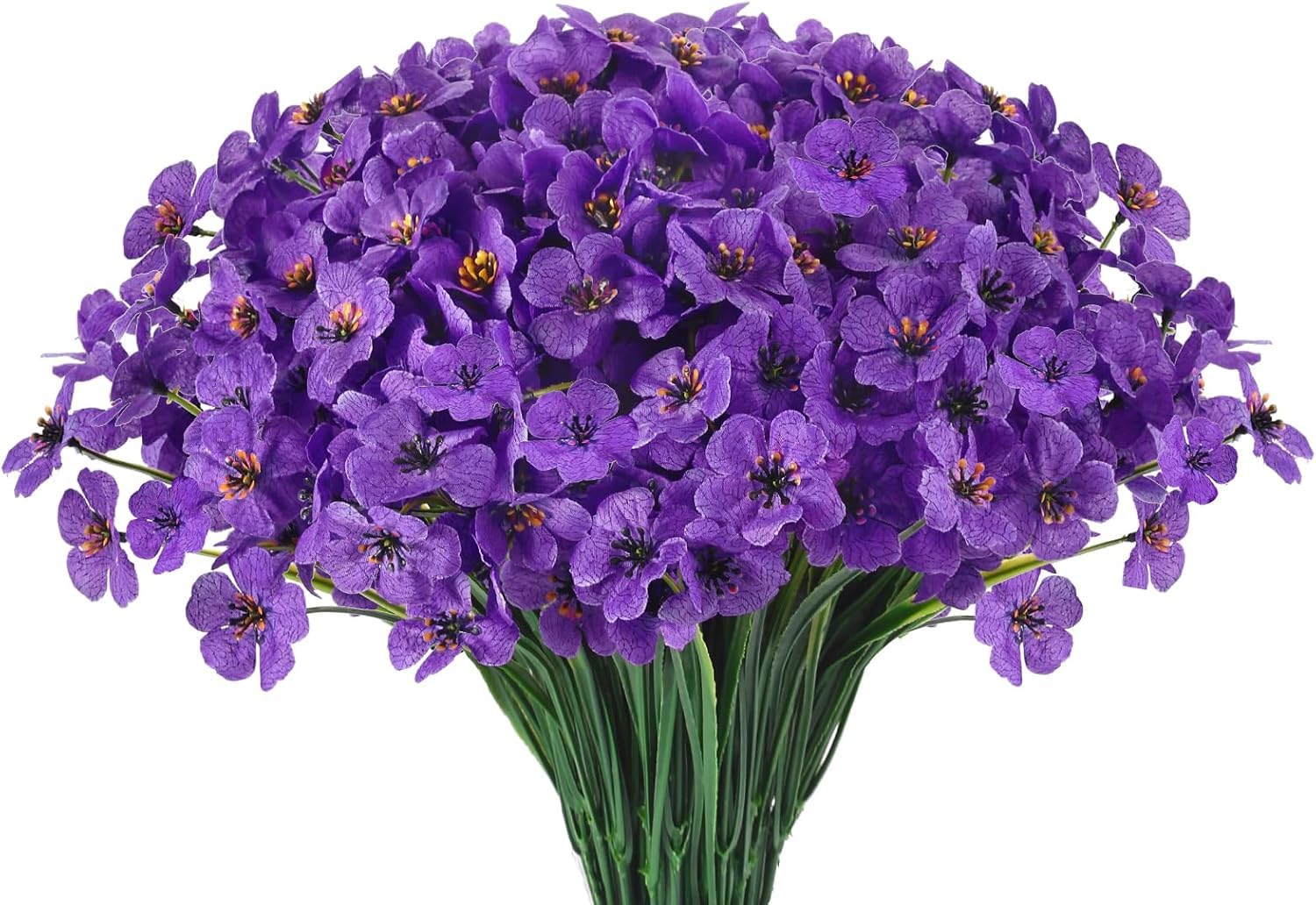 Dekorly Outdoor Artificial Daisy Flowers, UV Resistant Fake Flowers Artificial Silk Flowers with Plastic Plants for Indoor Outdoor Front Porch Hanging Planter Decoration | (Purple, Pack of 2)-image-10
