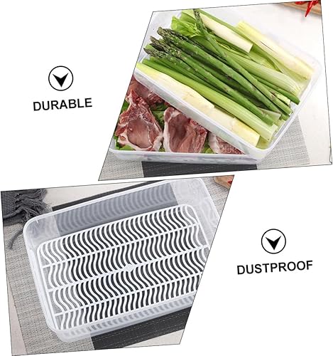 Miniatura 7 de BESTonZON Caja de almacenamiento multifuncional para alimentos crujientes, caja de almacenamiento multifuncional con tapa, caja de almacenamiento de