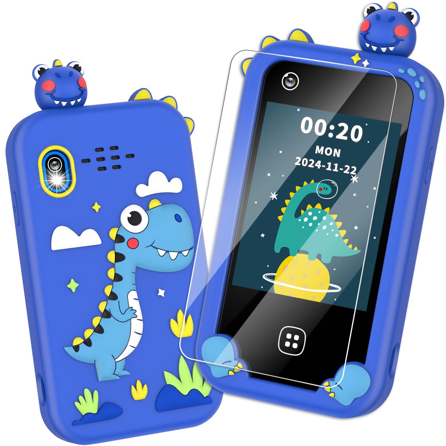 Kids Smart Phone for Boys Ages 3-8, Toy Cell Phone for Kids, Christmas Birthday Gifts for Boys, Toddler Learning Play Toy Phone with Touchscreen, Dual