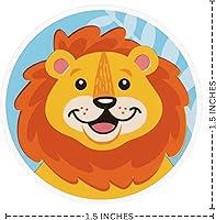 Vista 2 de Pegatinas de animales Fun Express Zoo, rollo de novedad (1 paquete de 100)