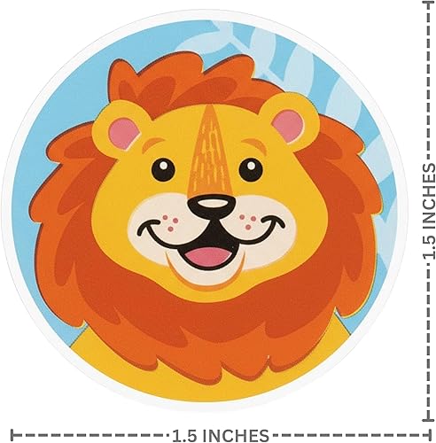 Miniatura 2 de Pegatinas de animales Fun Express Zoo, rollo de novedad (1 paquete de 100)