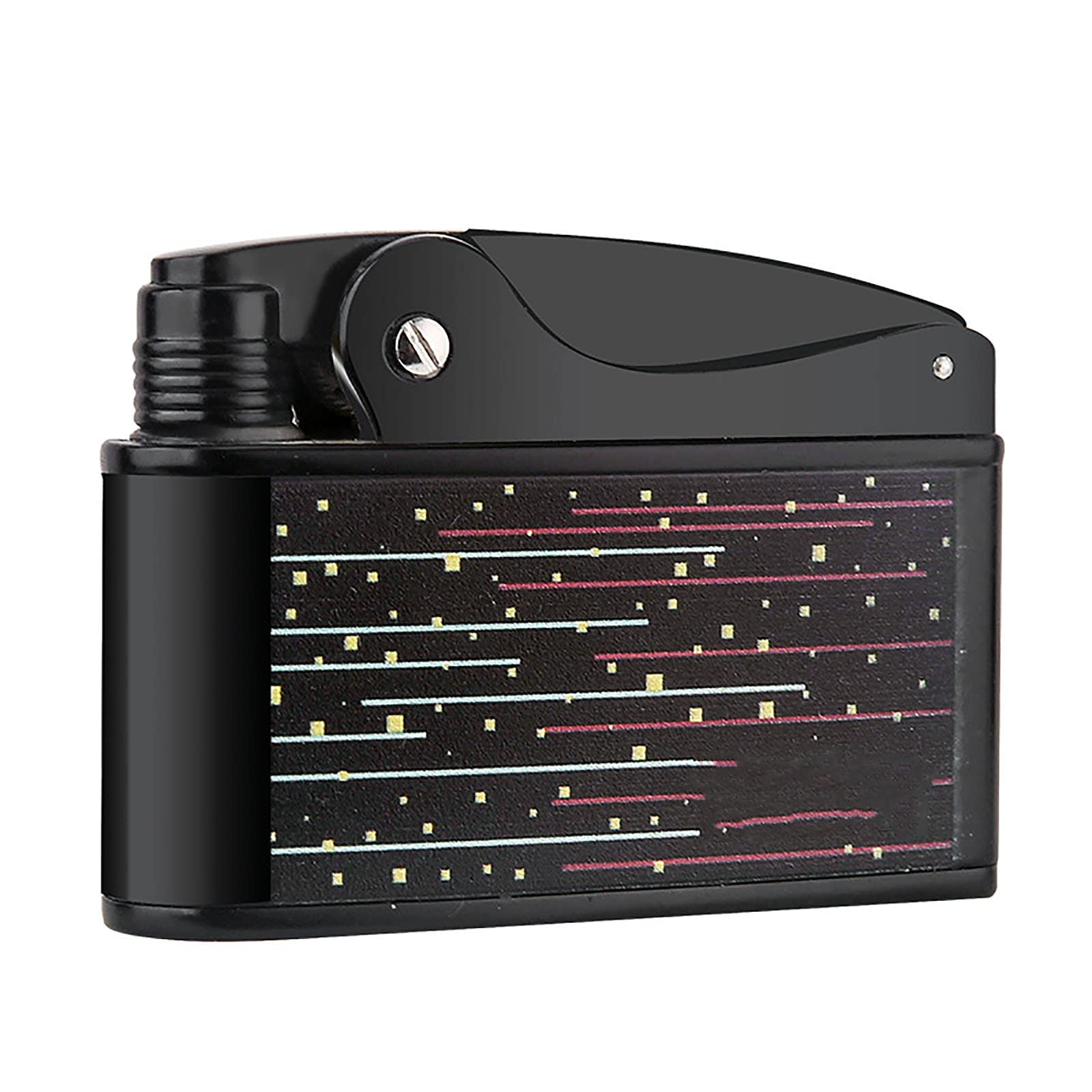 PENNY73Old-fashioned Nostalgic Grinding Wheel Kerosene Lighter UV Printing Heavy Duty Vintage Oil Lighter (No Fuel)