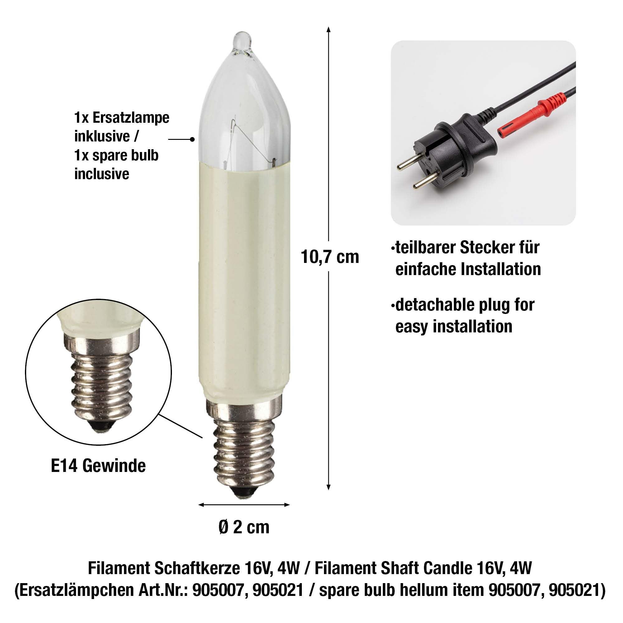 hellum Lichterkette Weihnachtsbaum, 15 Weihnachtsbaum Kerzen weiß mit Clip, Weihnachtsbeleuchtung außen, Lichterkette außen warmweiß 14,0 m beleuchtet, Kabelfarbe schwarz < 59 Lumen 530926