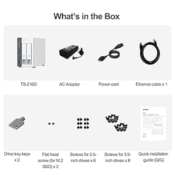 Amazon.co.jp: QNAP TS-216G-US - 最も手頃な価格の2ベイ2.5GbE