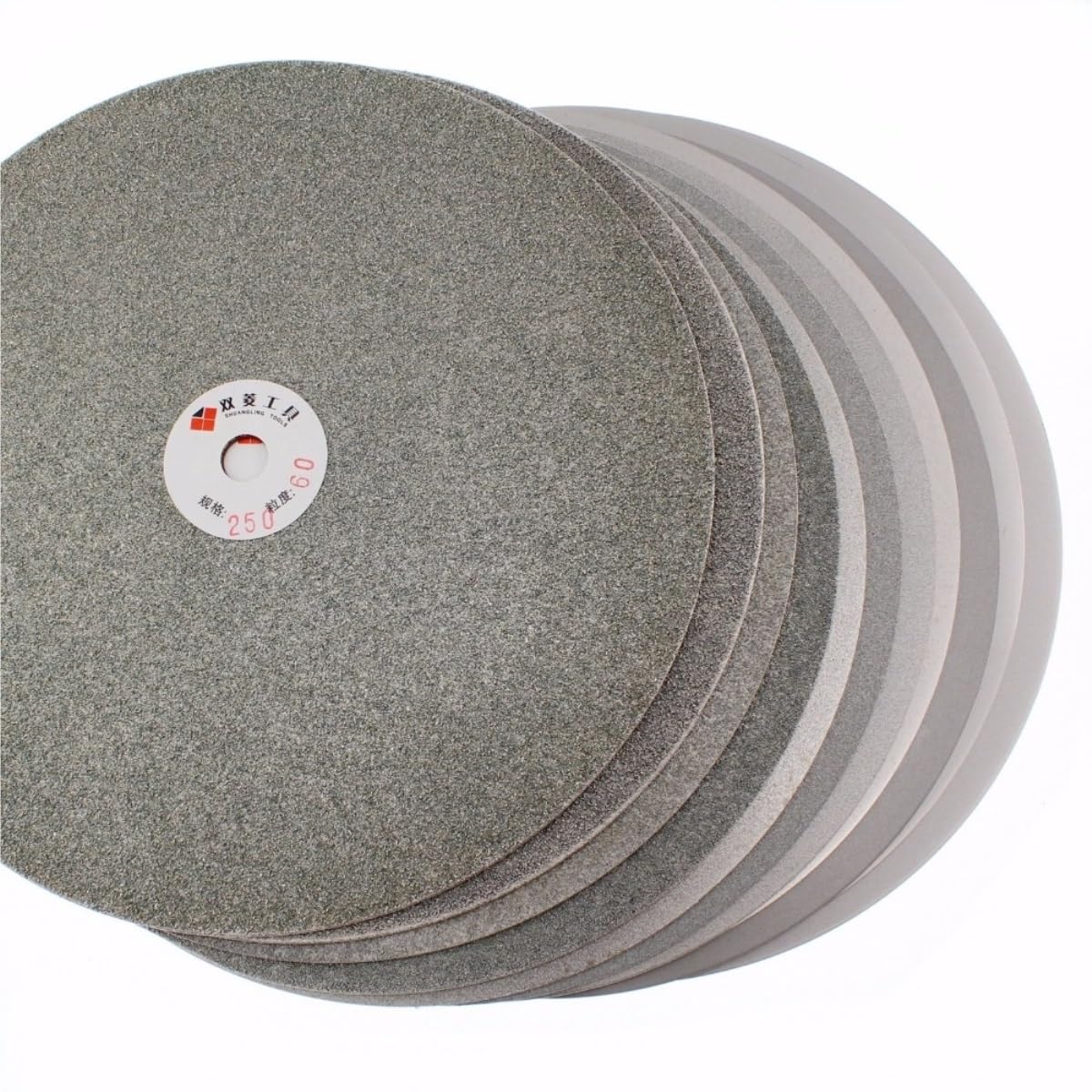 10" cala 250 mm Ziarnistość 60-1200 Diamentowa tarcza ścierna Powlekana płaska tarcza do szlifowania Narzędzia jubilerskie do szkła, kamieni szlachetnych i ceramiki(60)