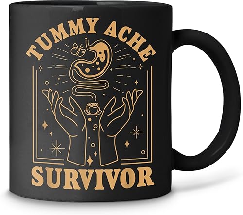 Miniatura 1 de Taza de café negra de 11 onzas con texto en inglés "Survivor Survivor"