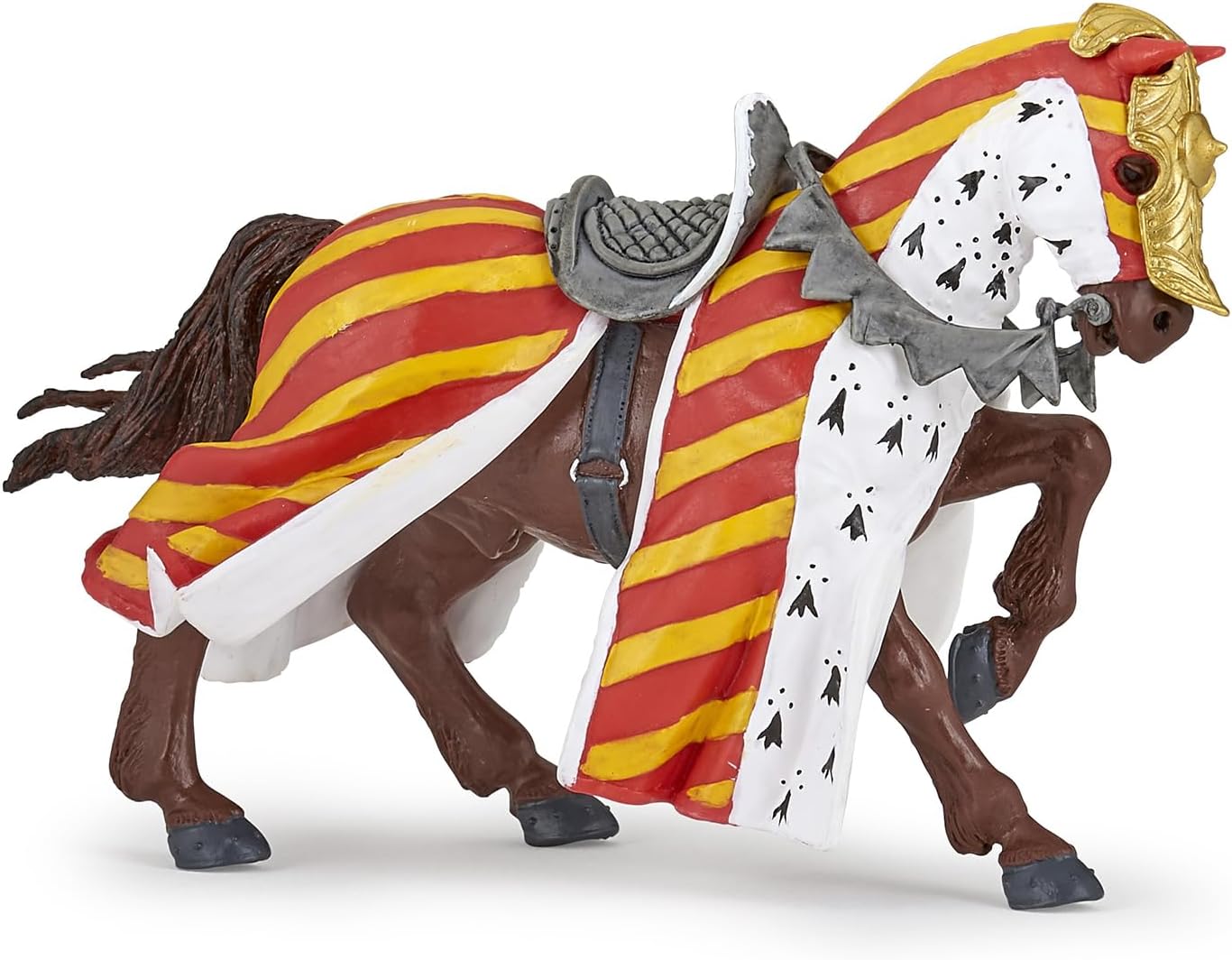 Realistic Tournament Horse Figure Toy for Kids - Ages 3+ - Fantasy & Medieval Collection - Creative Play Knights - Gift Idea Toy for Girls and Boys - 5.7 in X 2.4 in X 3.7 in