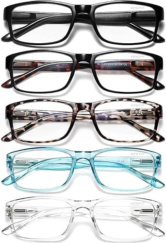 Gaoye 5 pack Reading Glasses Men/Women, Eyeglasses, Blue Light Readers for Men/Women, Computer Eye Glasses, Cheaters