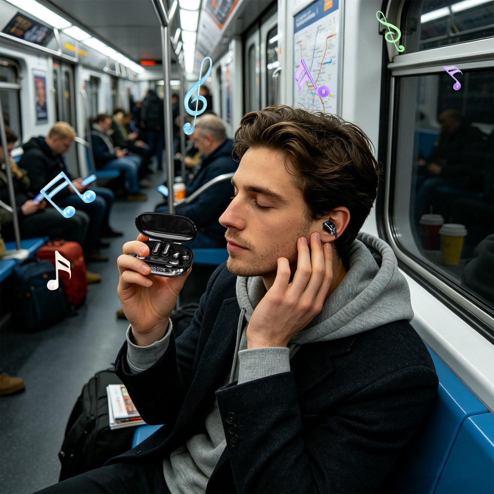 Cuffie Sportive Senza Fili Audio Senza Fili per Sport con Caricatore