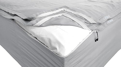 Sábana bajera con cremallera, incluye 2 sábanas con cremallera y 1 base de sábana bajera, hasta 16 pulgadas de profundidad, tamaño King, sábana disponible en Yaxa Venezuela