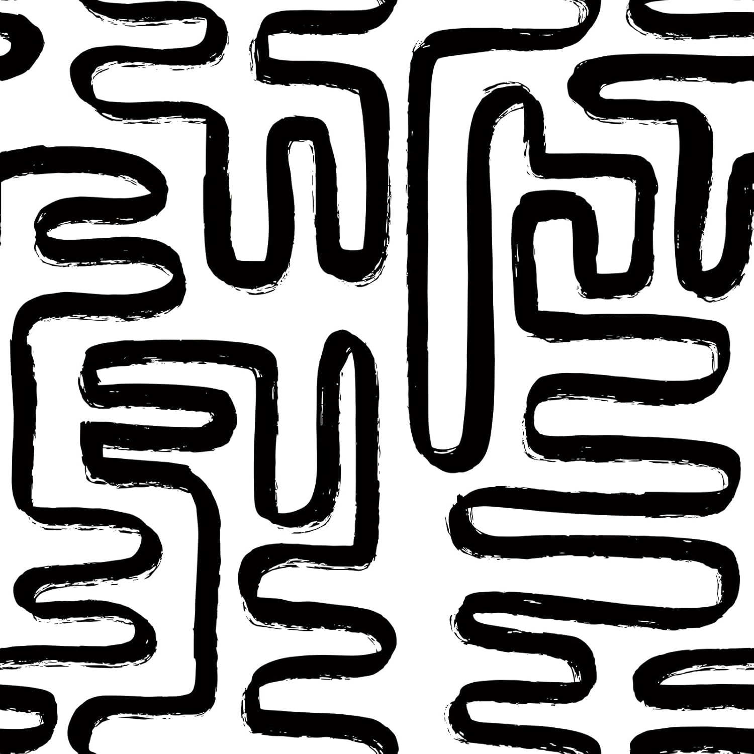 Livelynine 17.5x276 Modern Black and White Peel and Stick Wallpaper Minimalist Abstract Black Lines Graffiti Vinyl Geometric Bathroom Wallpaper Waterproof Renter Friendly Contact Paper for Walls RV