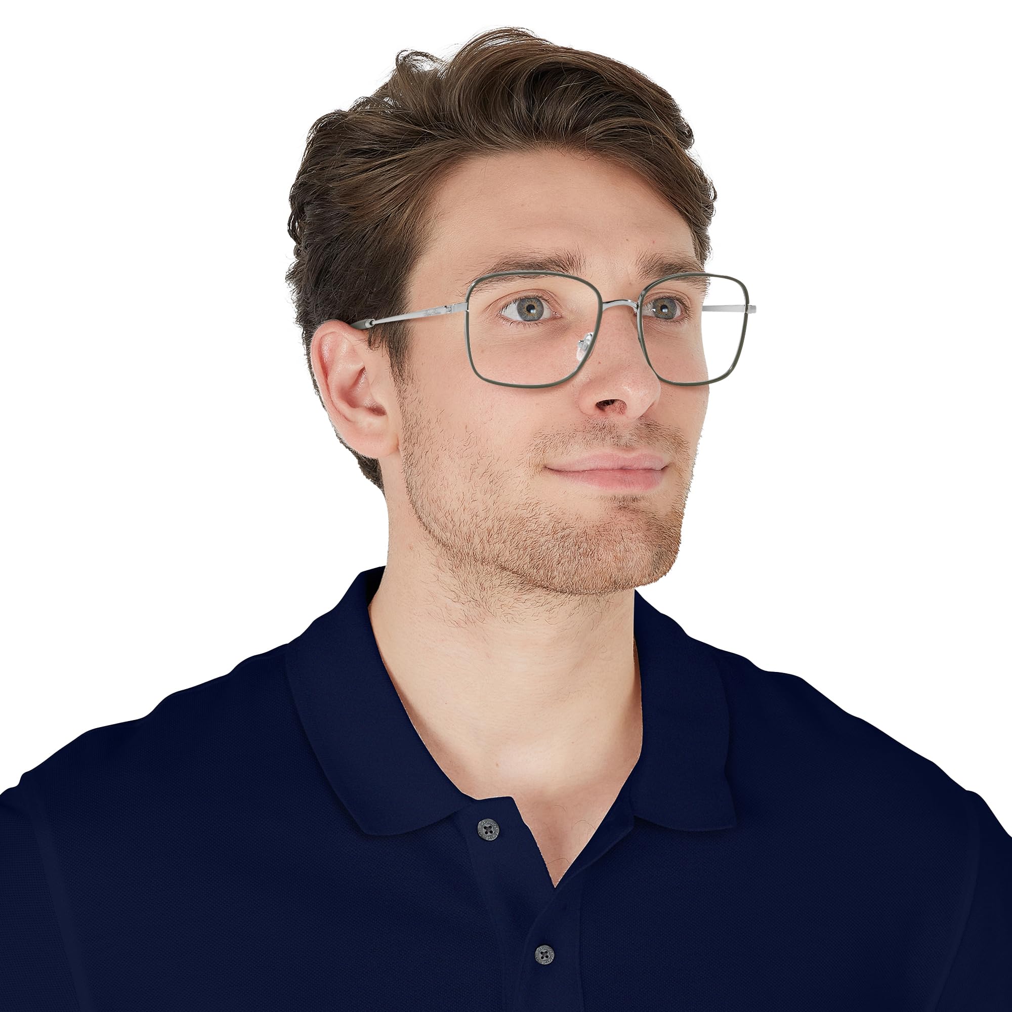 Brooks Brothers Męskie kwadratowe oprawki na okulary na receptę Bb1105j