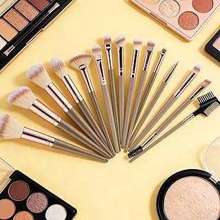 15 unids/set portátil mini cepillo de maquill...